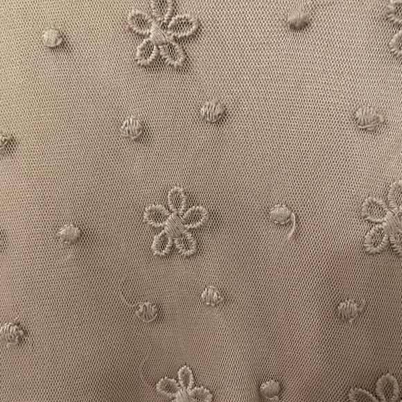 A’reve Modcloth Anthropologie Blush Pink Floral Lace Mesh Crochet Dress size M - Picture 10 of 10